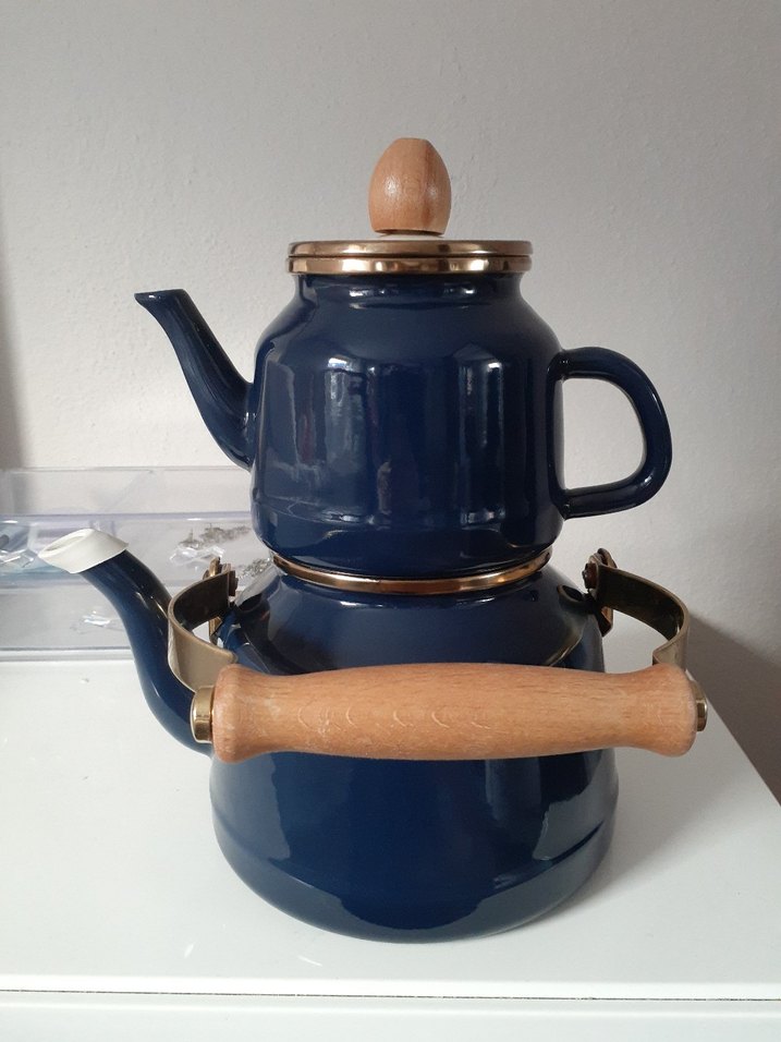 Madame Coco Mavi Bonneville 3 Parça Çaydanlık Seti - Görsel 3