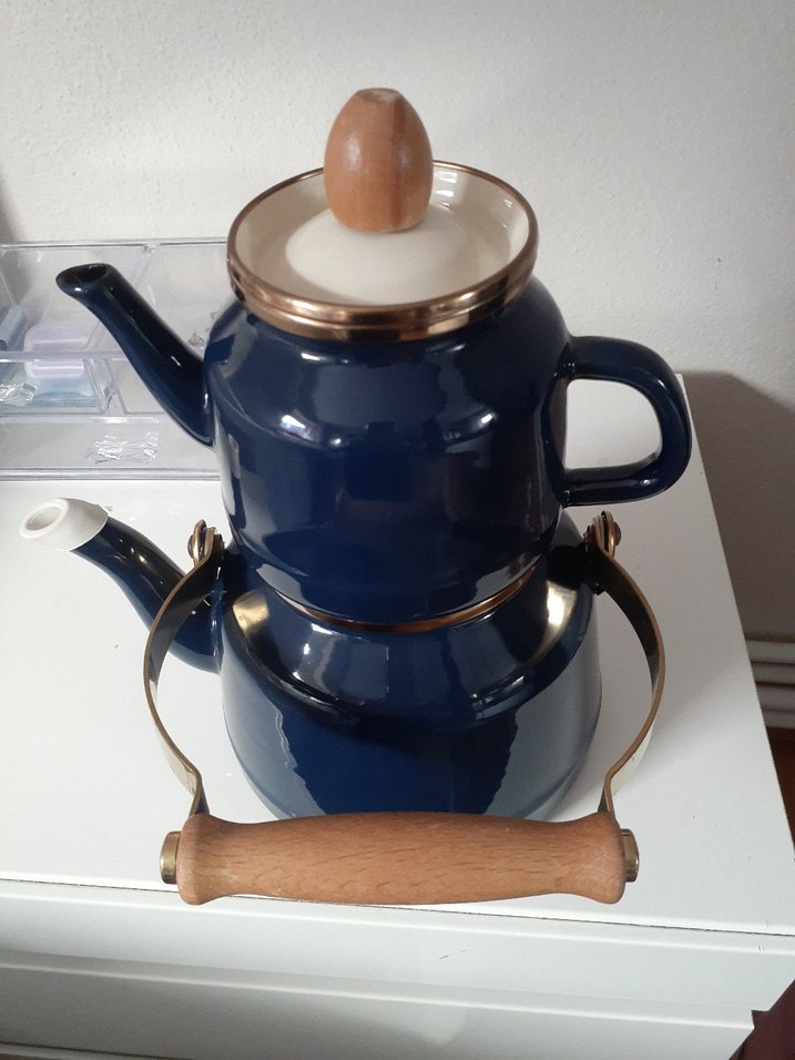 Madame Coco Mavi Bonneville 3 Parça Çaydanlık Seti - Görsel 2