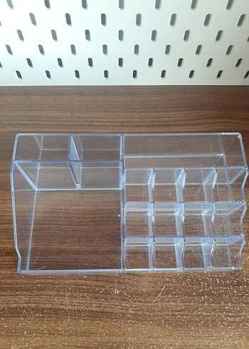 Bej Şeffaf Makyaj Organizeri - Görsel 2