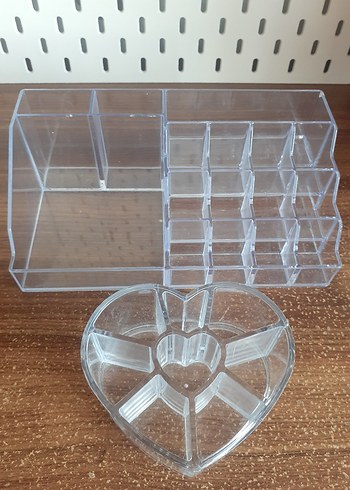 Bej Şeffaf Makyaj Organizeri - Görsel 3