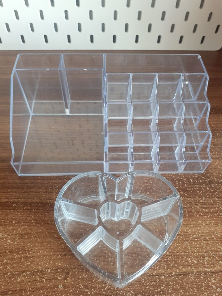 Bej Şeffaf Makyaj Organizeri - Görsel 3