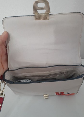 Nakışlı Bej Pembe Kadın Çanta - Görsel 5