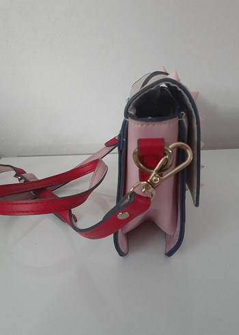 Nakışlı Bej Pembe Kadın Çanta - Görsel 3