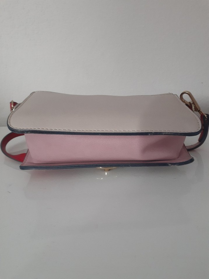 Nakışlı Bej Pembe Kadın Çanta - Görsel 4