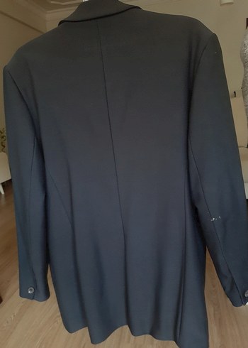 Lacivert Düğmeli Kadın Ofis Ceket Etekli Takım - Görsel 5