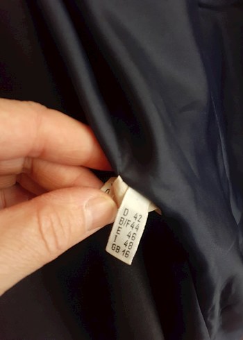 Lacivert Düğmeli Kadın Ofis Ceket Etekli Takım - Görsel 8