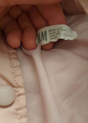 H&M Kız Çocuk Pembe Kürklü Kapüşonlu Mont
