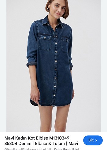 MAVİ Denim Gömlek Elbise kot - Görsel 5