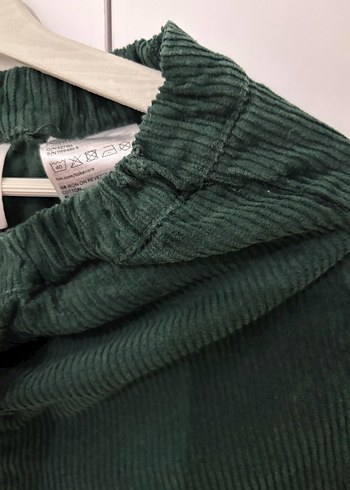 H&M Yeşil Erkek Çocuk Kadife Pantolon - Görsel 4