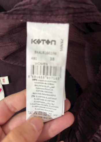 Koton Kadife Salopet Askılı Tulum - Görsel 7