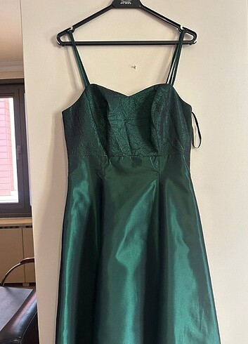 38 Beden yeşil Renk Abiye elbise 