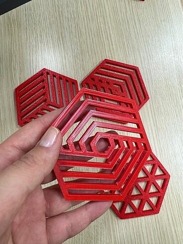  Beden 3D Bardak altlığı / 4 ADET
