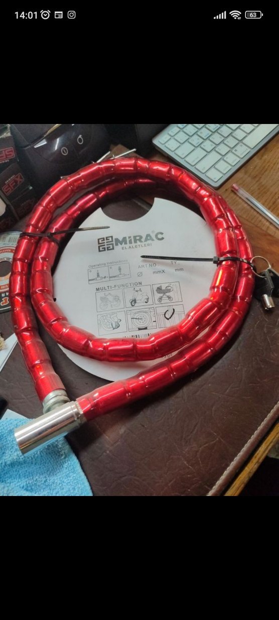 Renkli Elastik Motosiklet Kilidi - Görsel 2