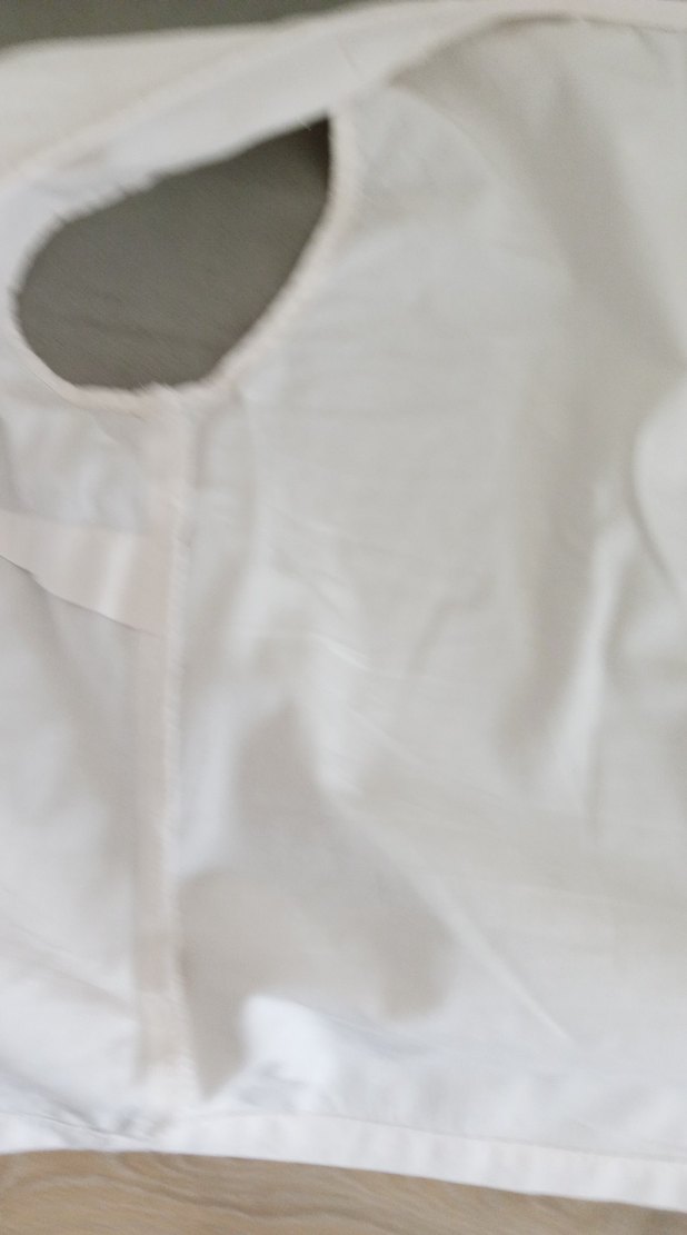 Düğmeli Beyaz Pamuklu Kadın Yelek - Görsel 4