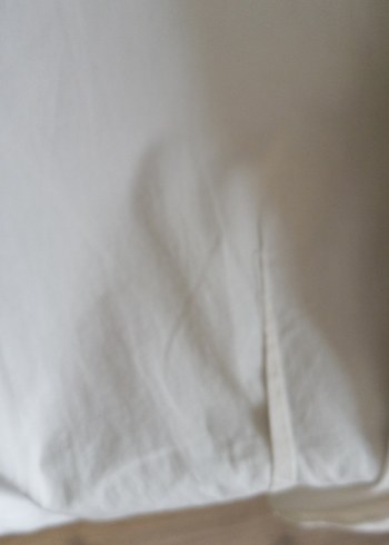 Düğmeli Beyaz Keten Kısa Kollu Kadın Gömlek - Görsel 6