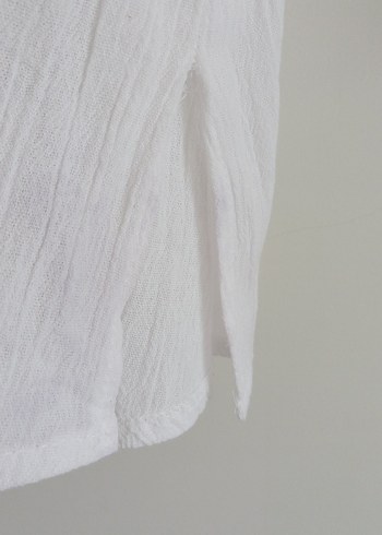 Pamuklu Beyaz V Yaka Bohem Bluz - Görsel 3