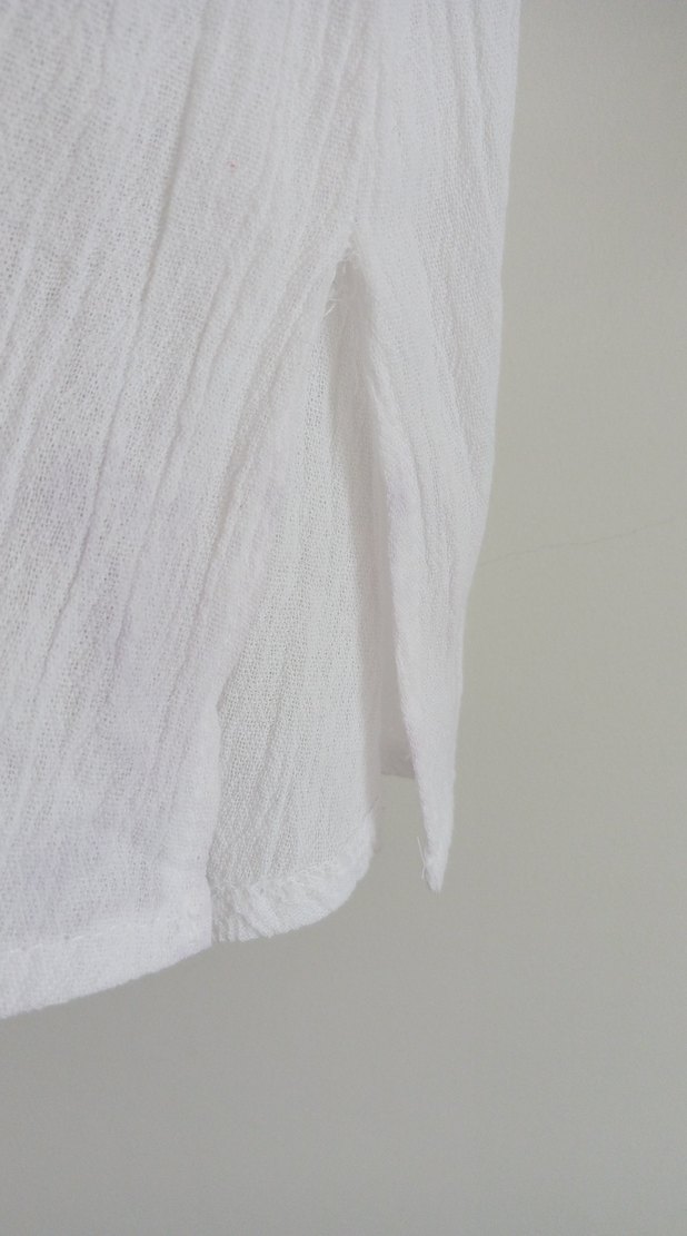 Pamuklu Beyaz V Yaka Bohem Bluz - Görsel 3