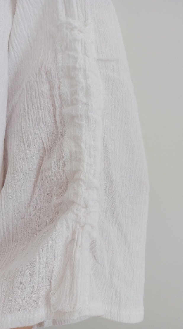 Pamuklu Beyaz V Yaka Bohem Bluz - Görsel 5