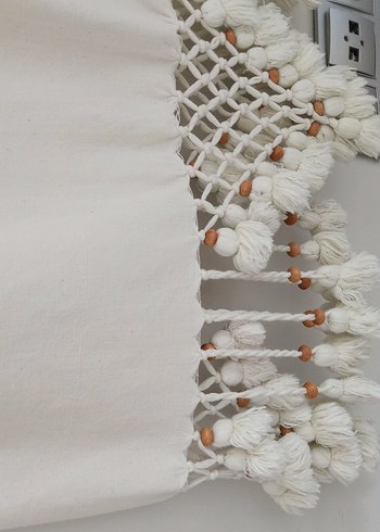 Bohem Nakış krem renginde perde - Görsel 2