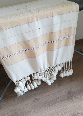 Bohem Nakış krem renginde perde - Görsel 5