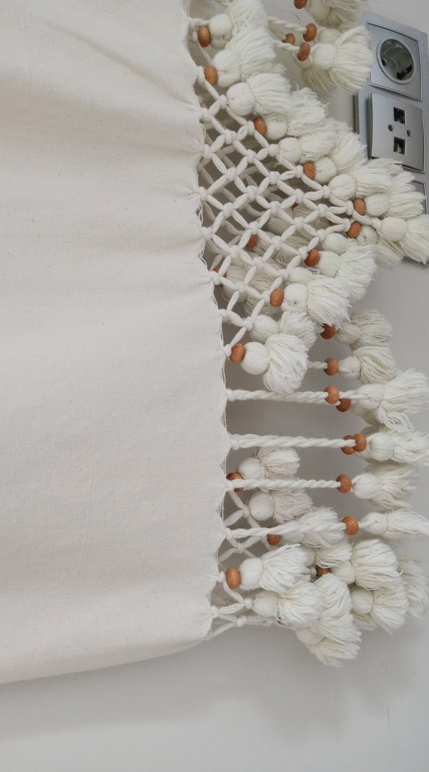 Bohem Nakış krem renginde perde - Görsel 2