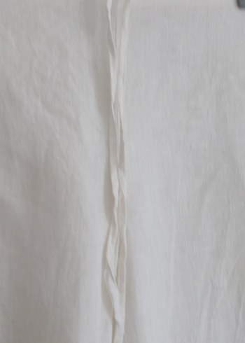 Beyaz Keten Kadın Pantolon - Görsel 2