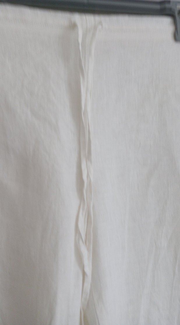 Beyaz Keten Kadın Pantolon - Görsel 2