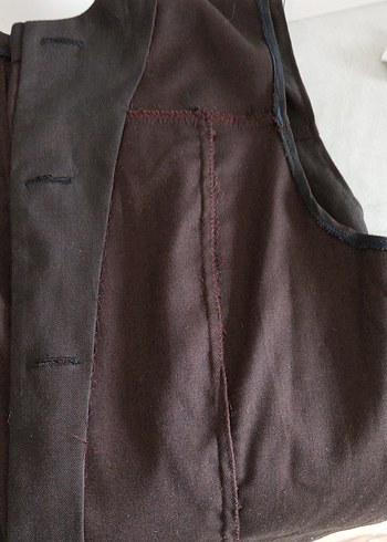 Kahverengi Uzun Kadın yelek - Görsel 8