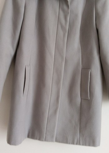 Gri Düğmeli manto - Görsel 2