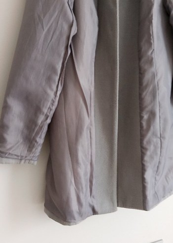 Gri Düğmeli manto - Görsel 8