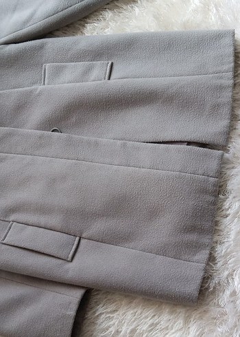 Gri Düğmeli manto - Görsel 6