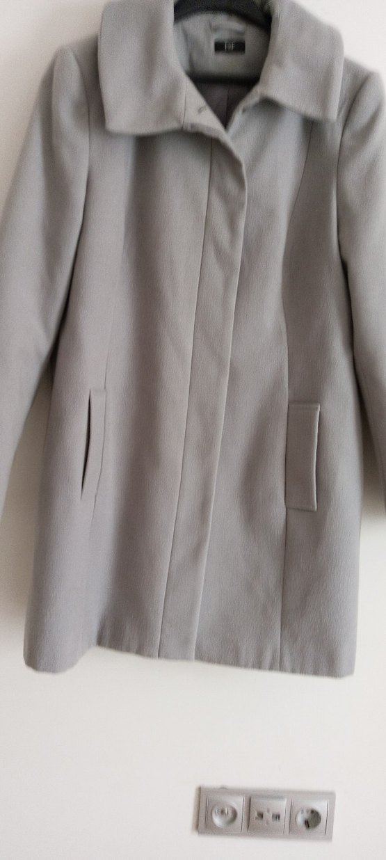 Gri Düğmeli manto - Görsel 2