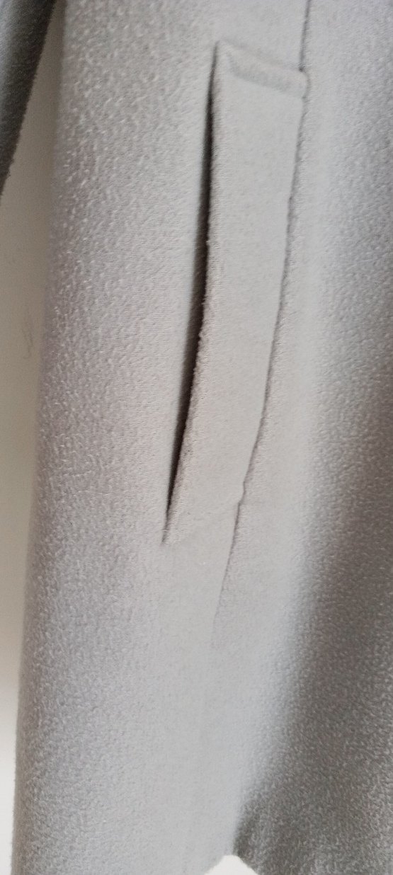 Gri Düğmeli manto - Görsel 4