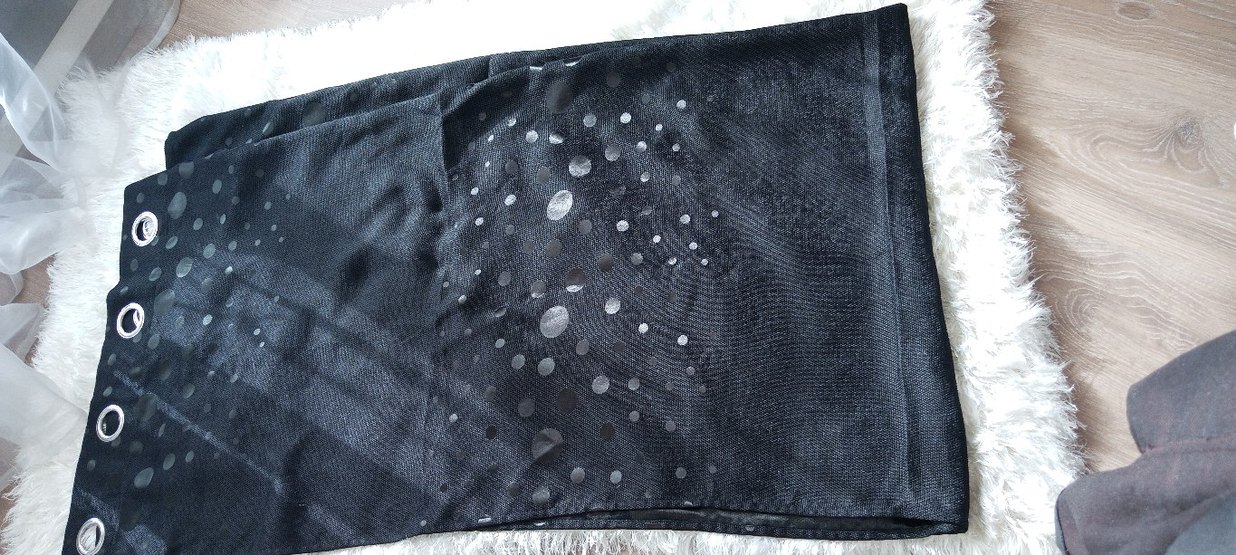 Siyah Puantiye desenli Perde - Görsel 4