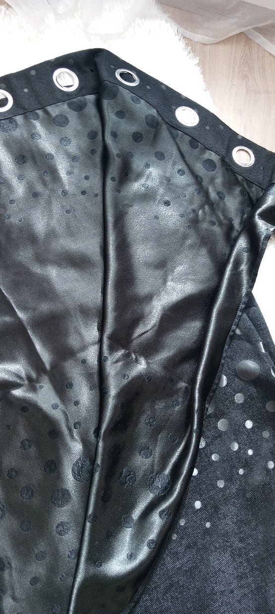 Siyah Puantiye desenli Perde - Görsel 5