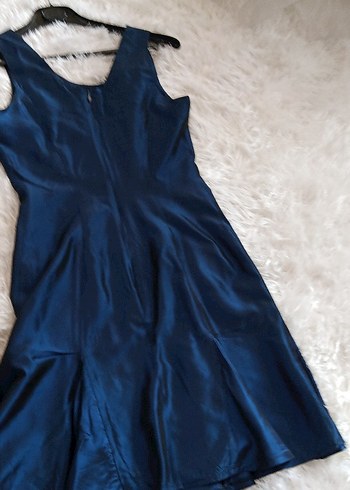 Parlak Lacivert Abiye Elbise - Görsel 3