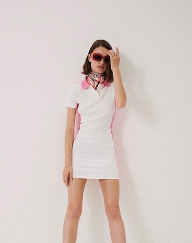 Zara Fitilli Polo Yaka Elbise