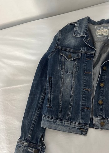 Düğmeli Mavi Denim Kadın Ceket - Görsel 3