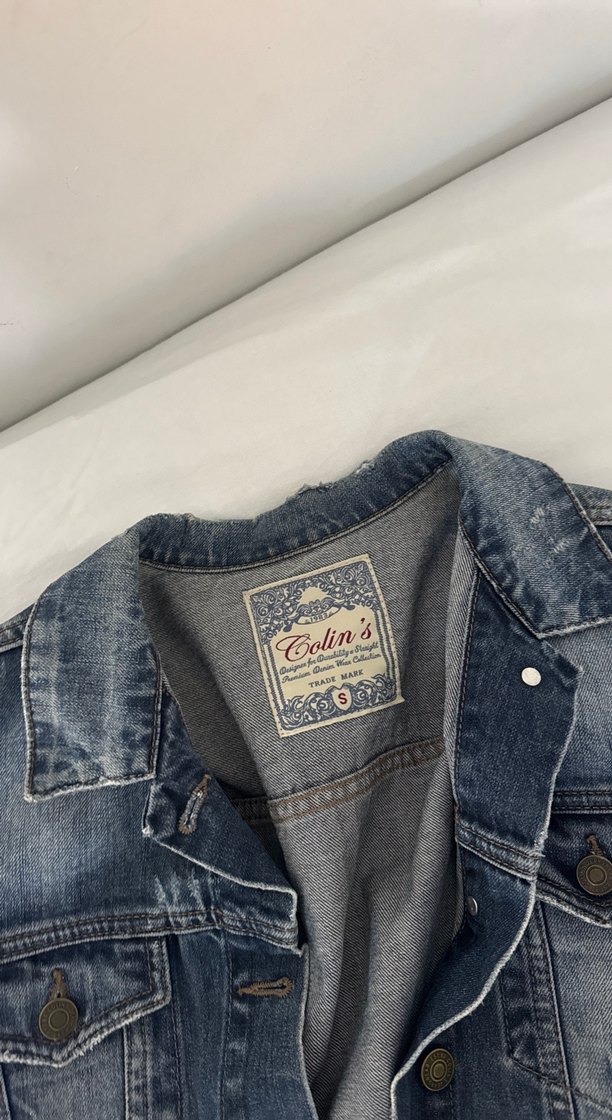 Düğmeli Mavi Denim Kadın Ceket - Görsel 2