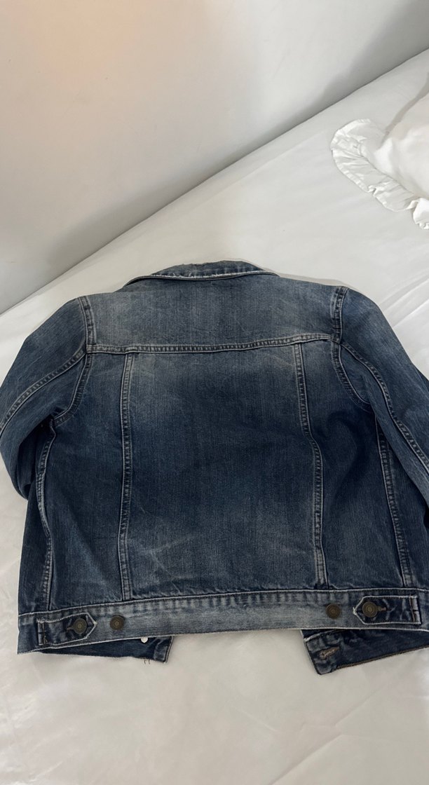 Düğmeli Mavi Denim Kadın Ceket - Görsel 5