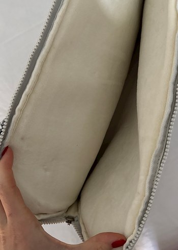 Gri Fermuarlı Kadın Omuz Çantası - Görsel 3