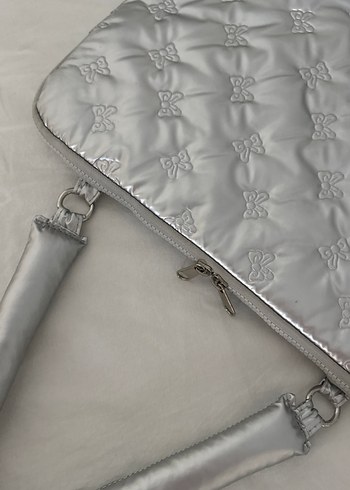 Gri Fermuarlı Kadın Omuz Çantası - Görsel 4