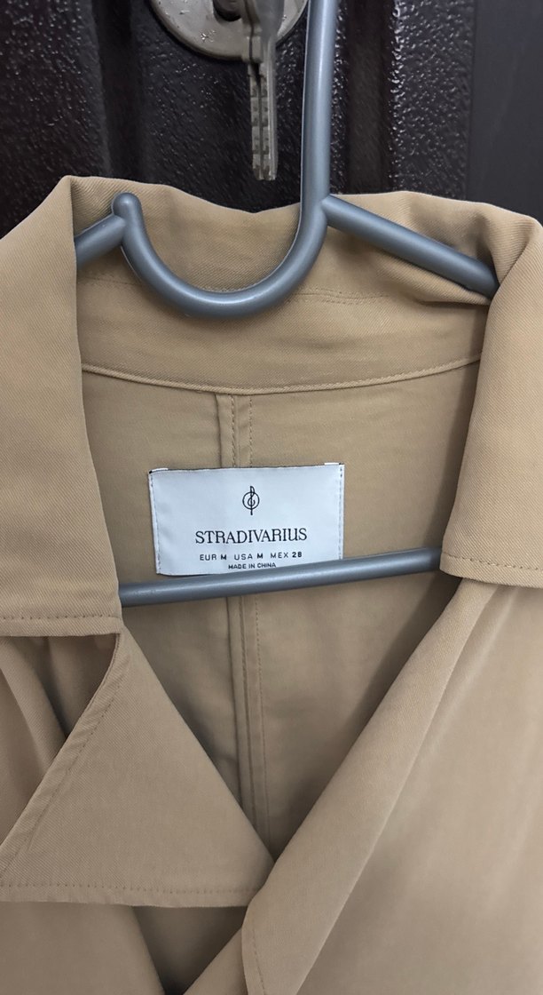 Bej Düğmeli Midi Kadın Trençkot - Görsel 2