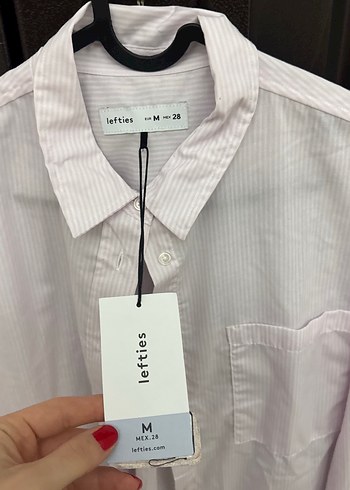 Kadın Beyaz Pamuklu Uzun Kollu Midi Gömlek - Görsel 3