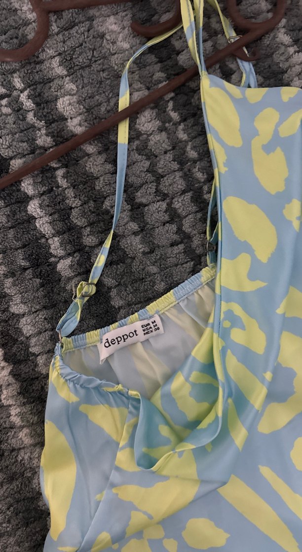 Kadın Sarı Bohem Uzun Askılı Elbise - Görsel 3