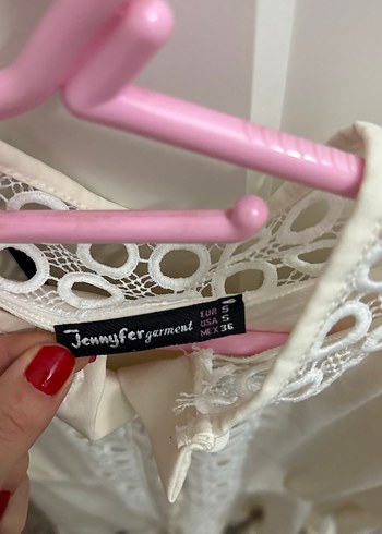 Beyaz Nakışlı Uzun Kollu Bohem Midi Elbise - Görsel 5