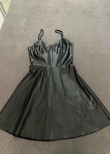 Siyah Gotik Midi Strappy Elbise - Görsel 2
