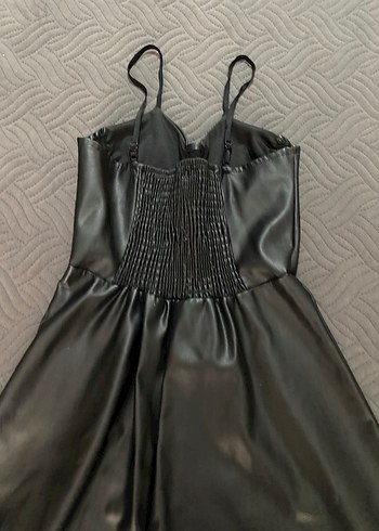 Siyah Gotik Midi Strappy Elbise - Görsel 3