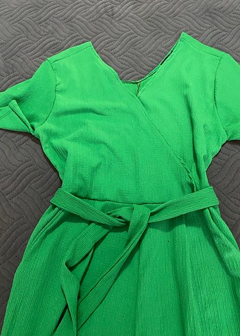 Yeşil Kemerli Kadın Midi Tulum - Görsel 2