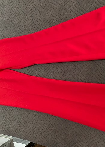 kırmızı ispanyol paça pantolon - Görsel 3